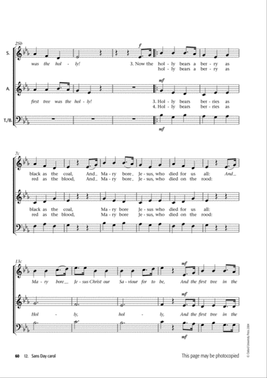 Voiceworks at Christmas Unison Choir scores gallery preview page 12