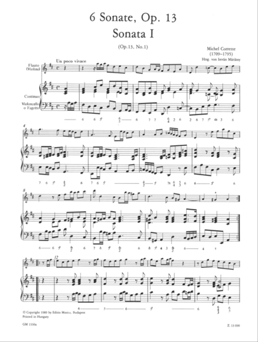 6 Sonatas, Volume 1 Flute scores gallery preview page 2