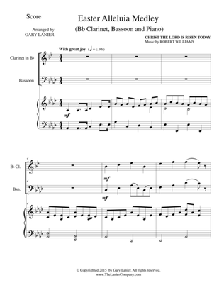 EASTER ALLELUIA MEDLEY (Trio – Bb Clarinet, Bassoon/Piano) Score and Parts