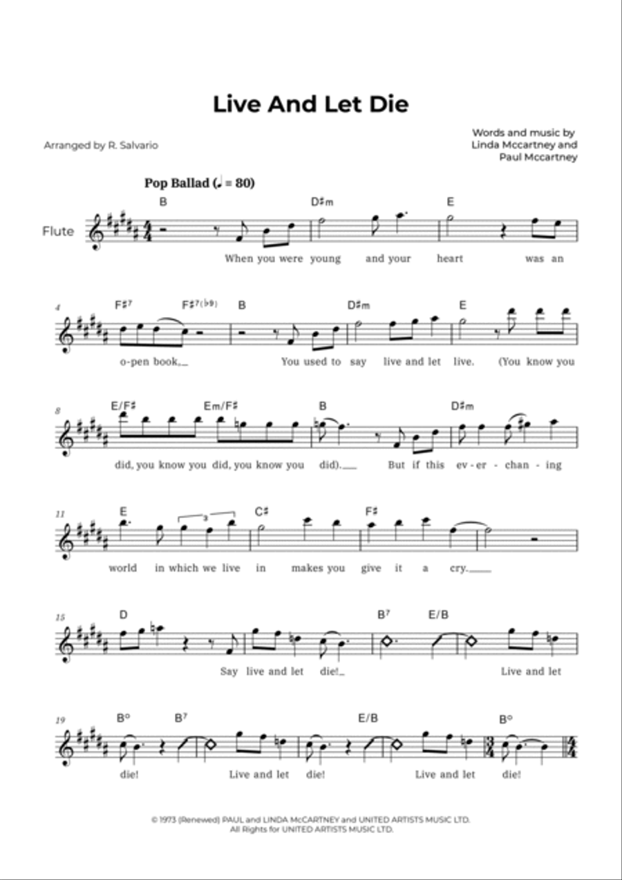 Live And Let Die Piano scores gallery preview page 2
