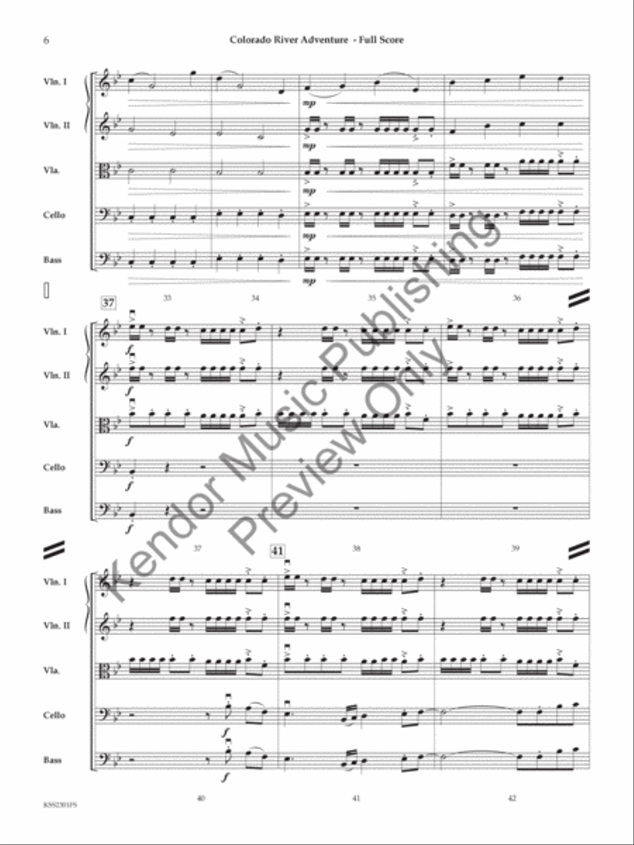 Colorado River Adventure String Orchestra scores gallery preview page 7