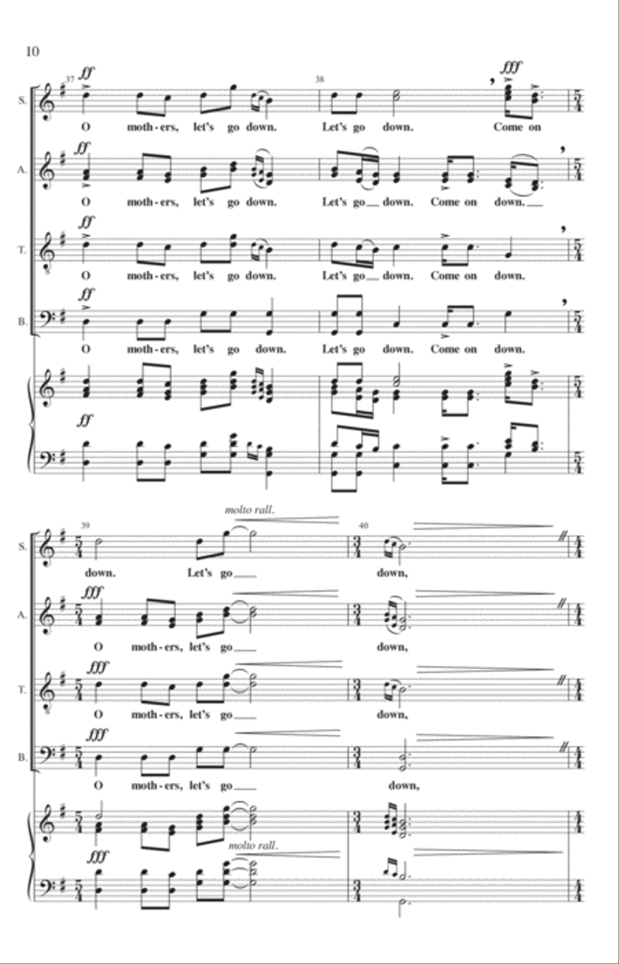 Down in the River to Pray 4-Part scores gallery preview page 9