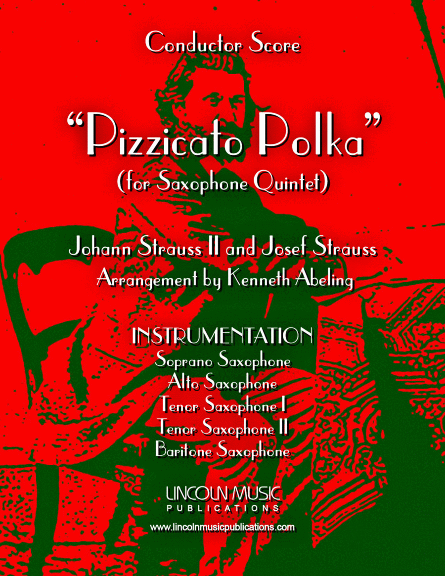 Strauss II – Pizzicato Polka (for Saxophone Quintet SATTB) Saxophone Quintet scores gallery preview page 1