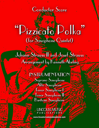 Book cover for Strauss II – Pizzicato Polka (for Saxophone Quintet SATTB)