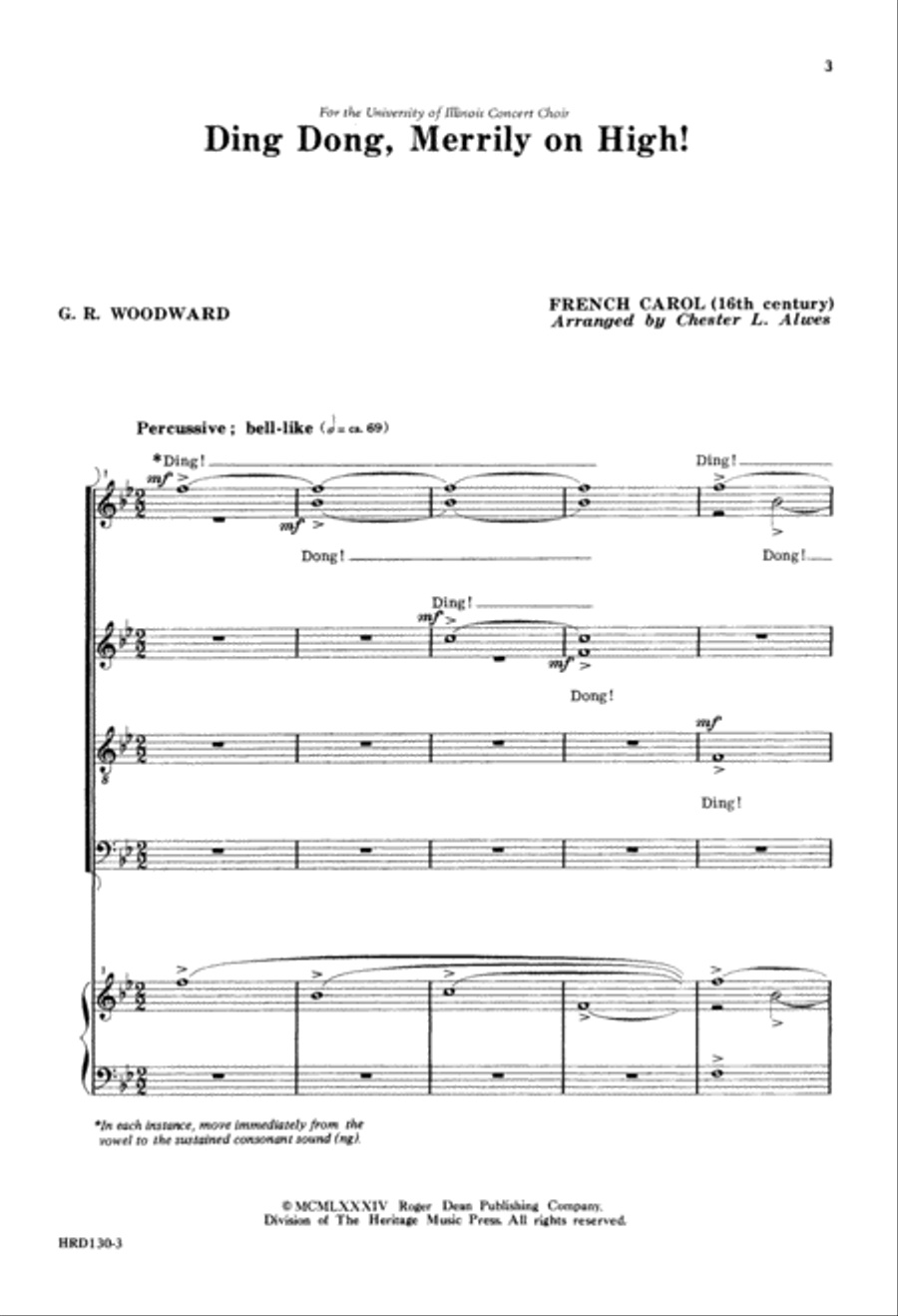 Ding Dong, Merrily on High! Divisi scores gallery preview page 2