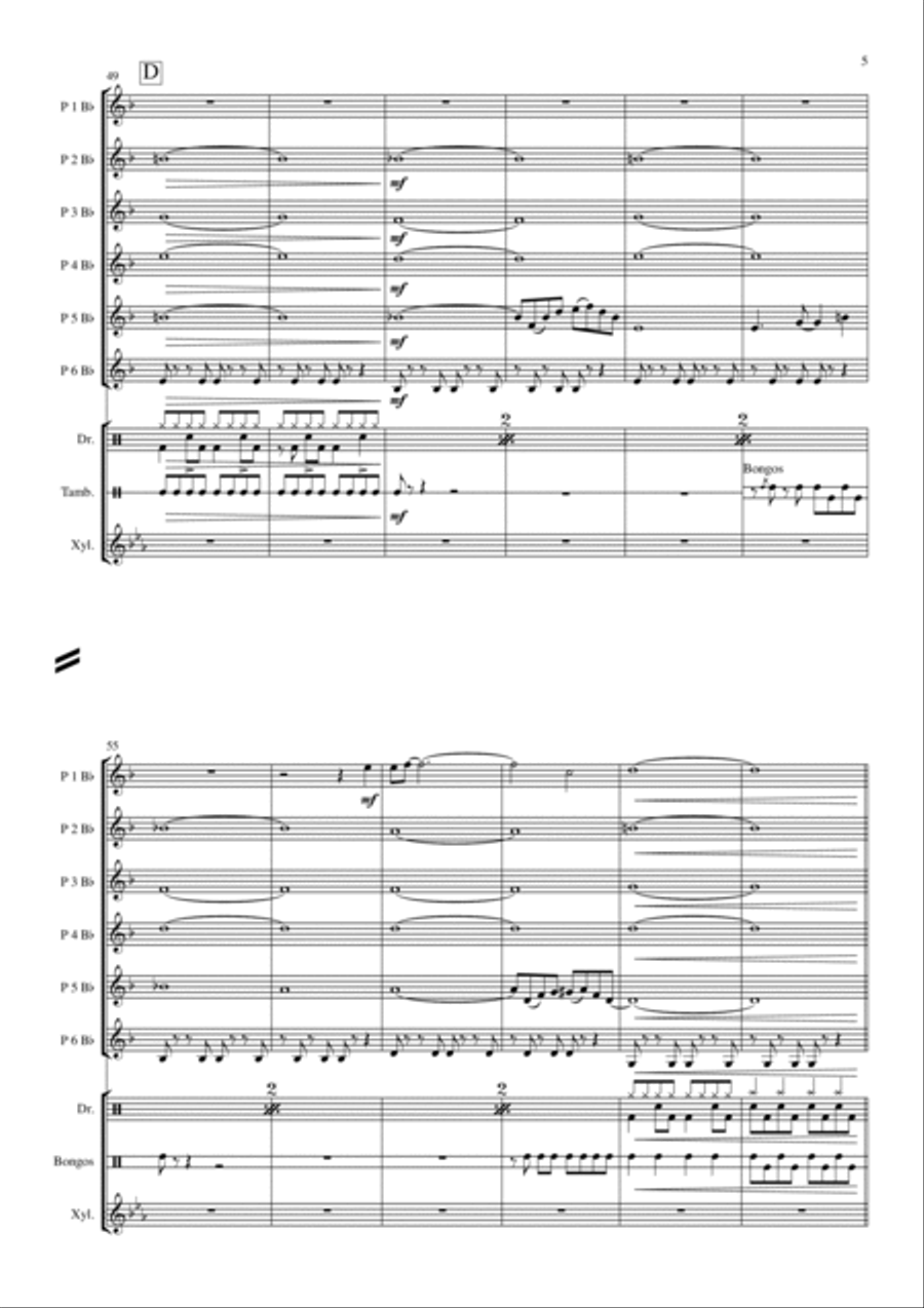 Take On Me Concert Band scores gallery preview page 5