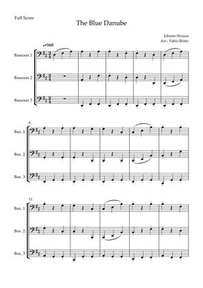The Blue Danube (Waltz by Johann Strauss) for Bassoon Trio