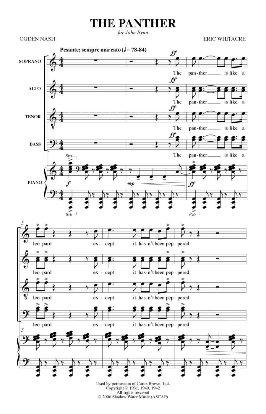 Animal Crackers, Vol. 1 Animal Crackers, Vol. 1 4-Part scores gallery preview page 1