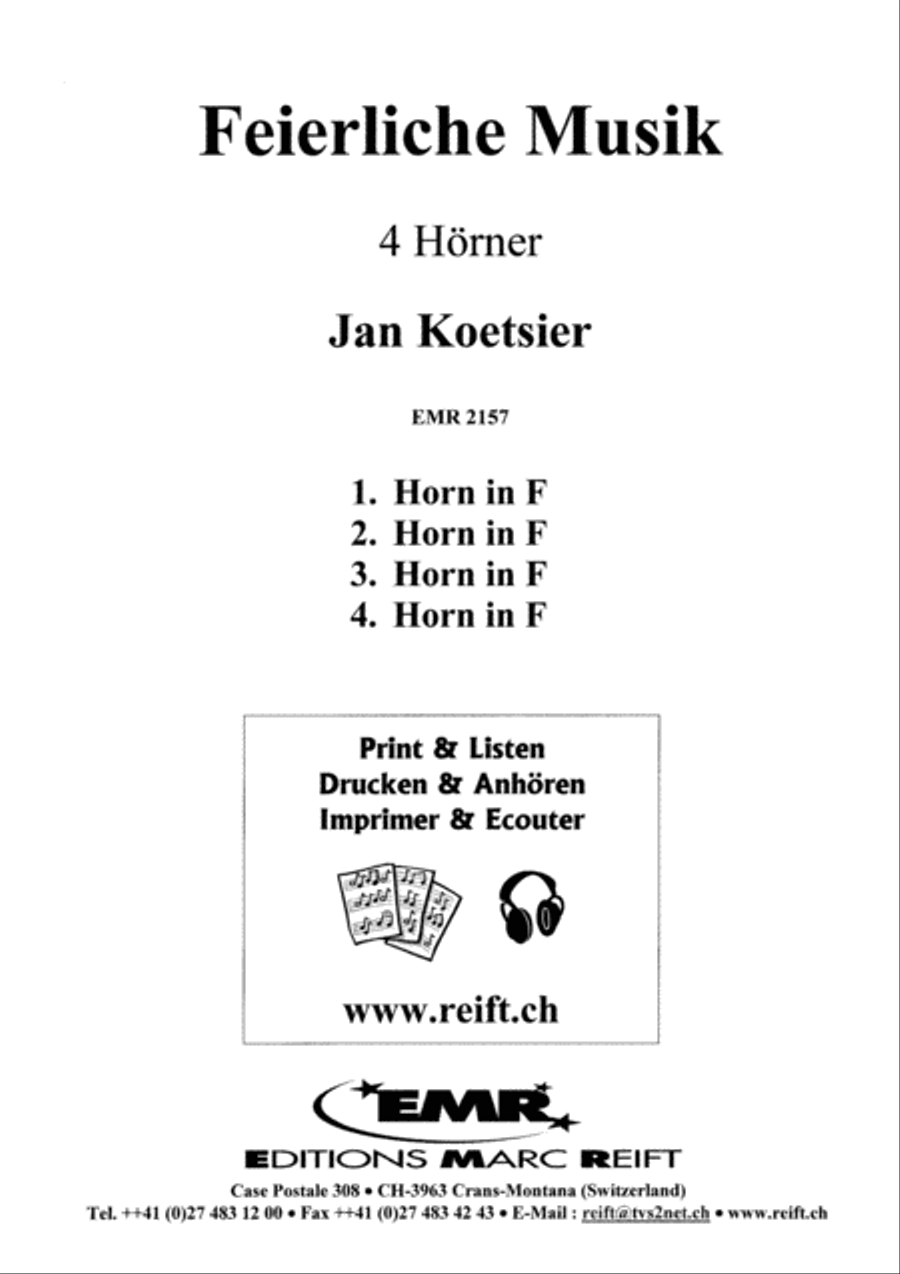 Feierliche Musik French Horn Quartet scores gallery preview page 6