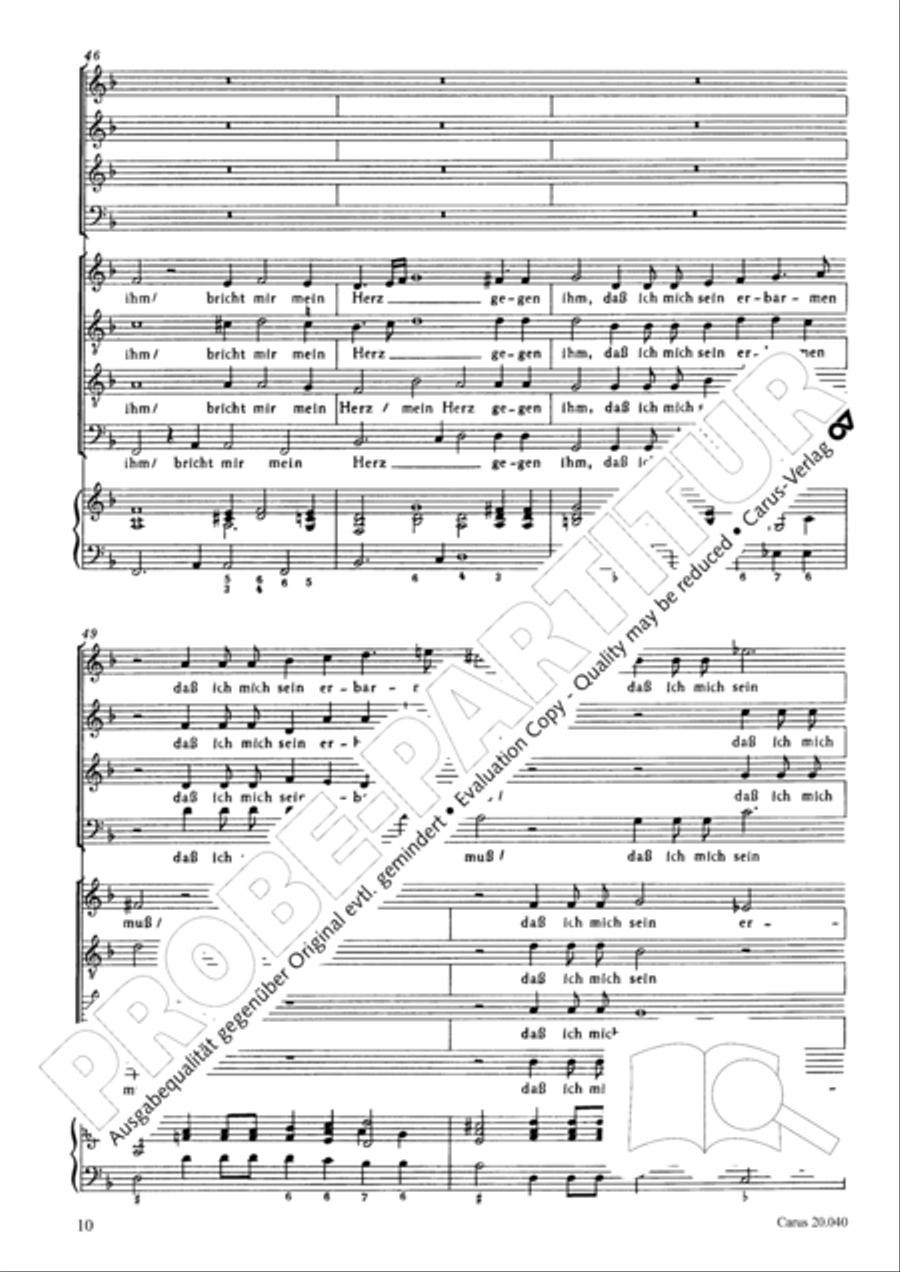 Is Ephraim my dear son? (Ist nicht Ephraim mein teurer Sohn) 4-Part scores gallery preview page 11