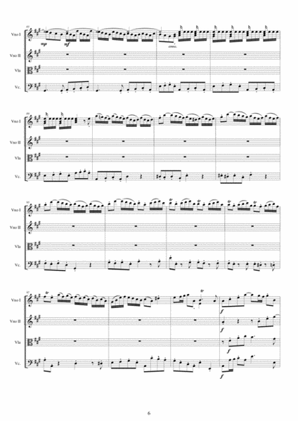 Vivaldi - Violin Concerto in A major RV 347 Op.4 No.5 for String Quartet image number null