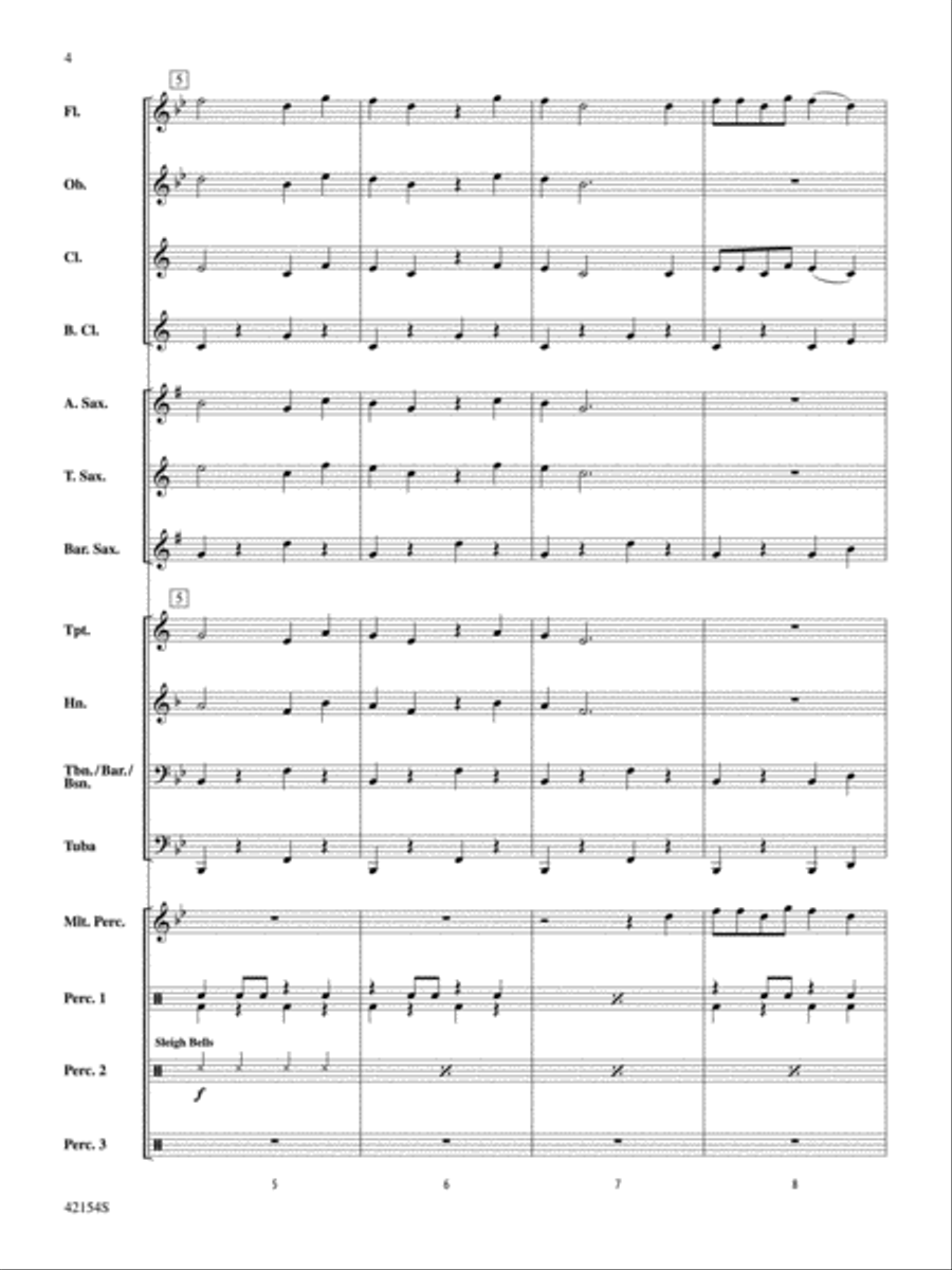 Nuttin' for Christmas: Score Concert Band scores gallery preview page 4