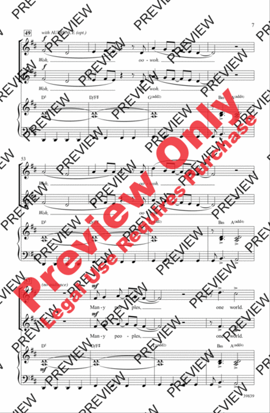 Rhythms of One World 2-Part scores gallery preview page 7