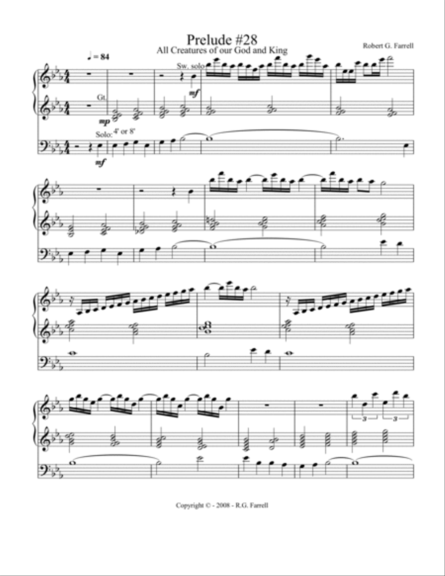 Prelude No. 28 Organ Solo scores gallery preview page 2