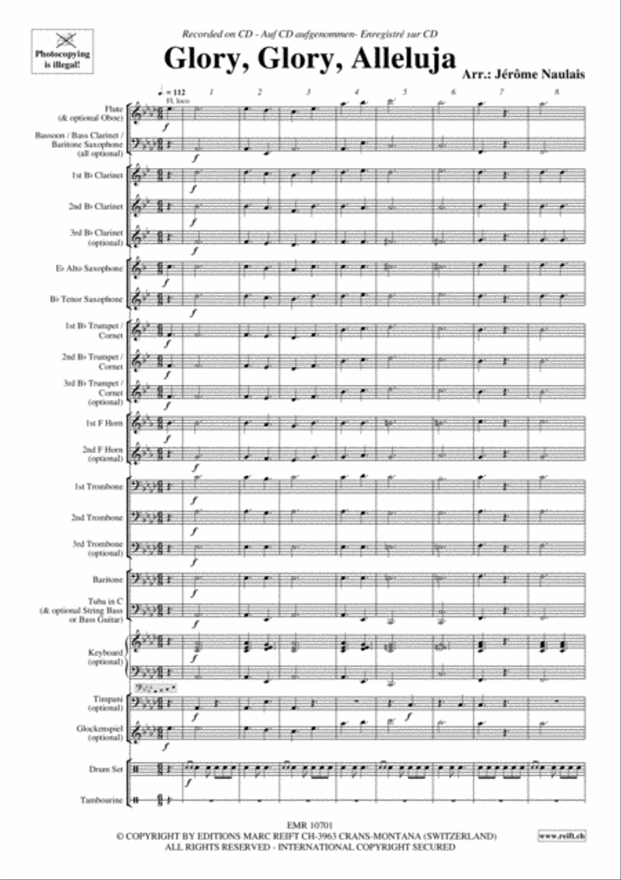 Glory, Glory, Alleluja Concert Band scores gallery preview page 4
