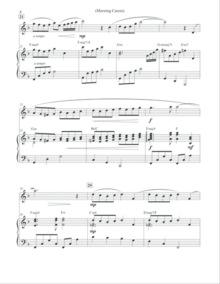 Morning Caress - Flute & Piano Flute Solo scores gallery preview page 4