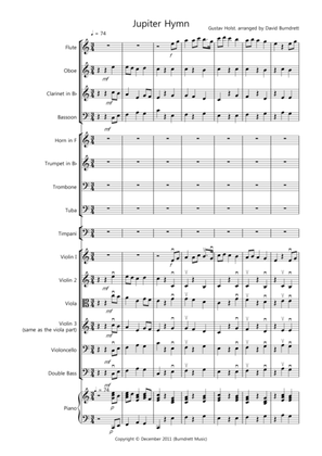 Jupiter Hymn for School Orchestra