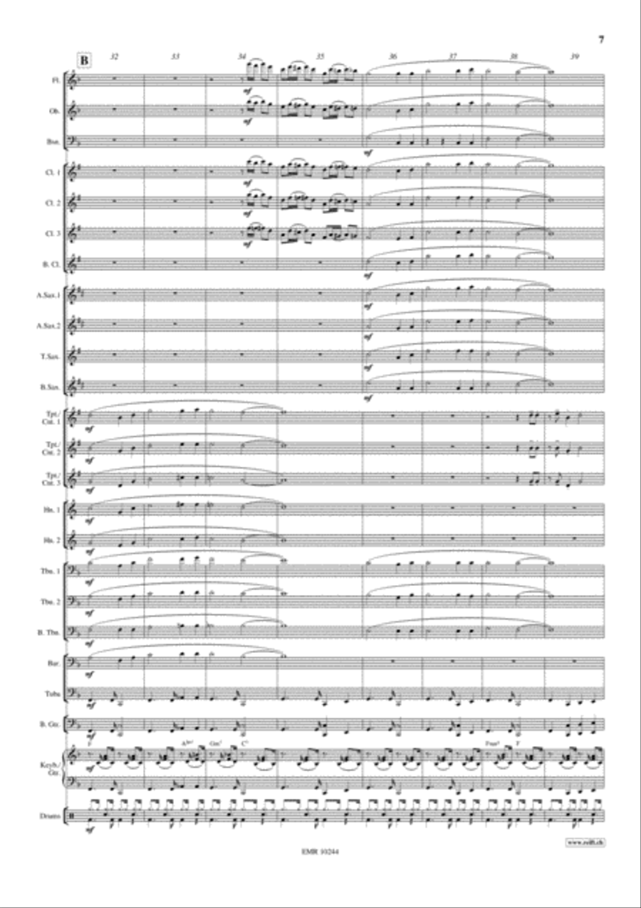 Quand Il Est Mort Le Poete Concert Band scores gallery preview page 8