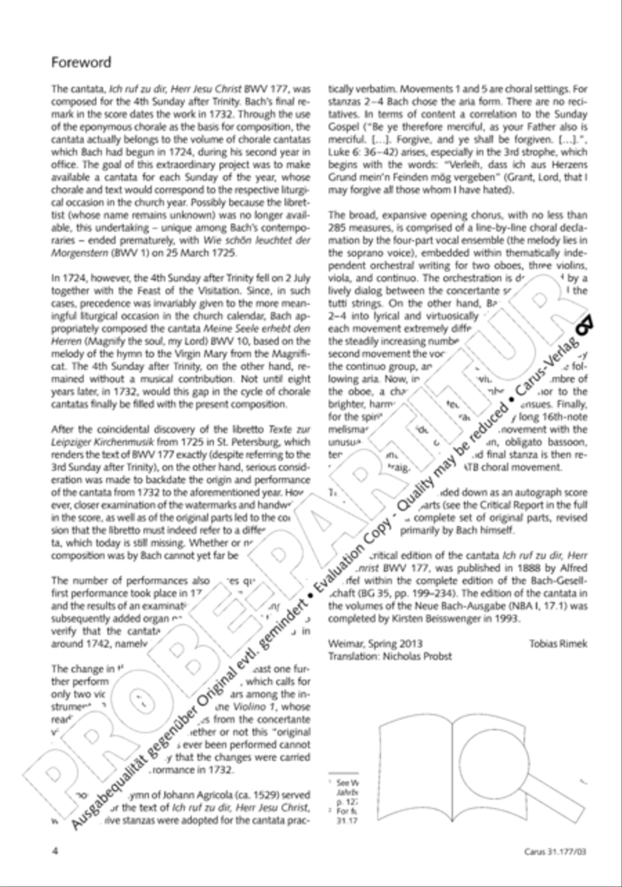 I cry to thee, Lord Jesus Christ (Ich ruf zu dir, Herr Jesu Christ) 4-Part scores gallery preview page 5