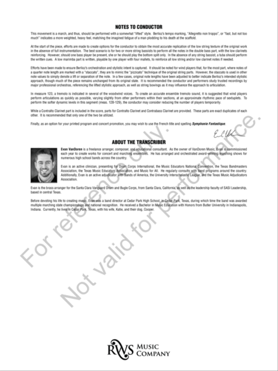 Symphony Fantastique Concert Band scores gallery preview page 4