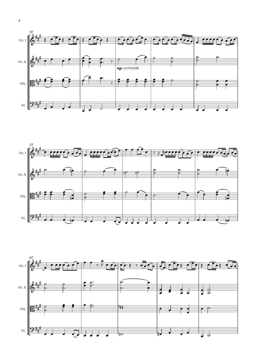 Video Games String Quartet scores gallery preview page 4
