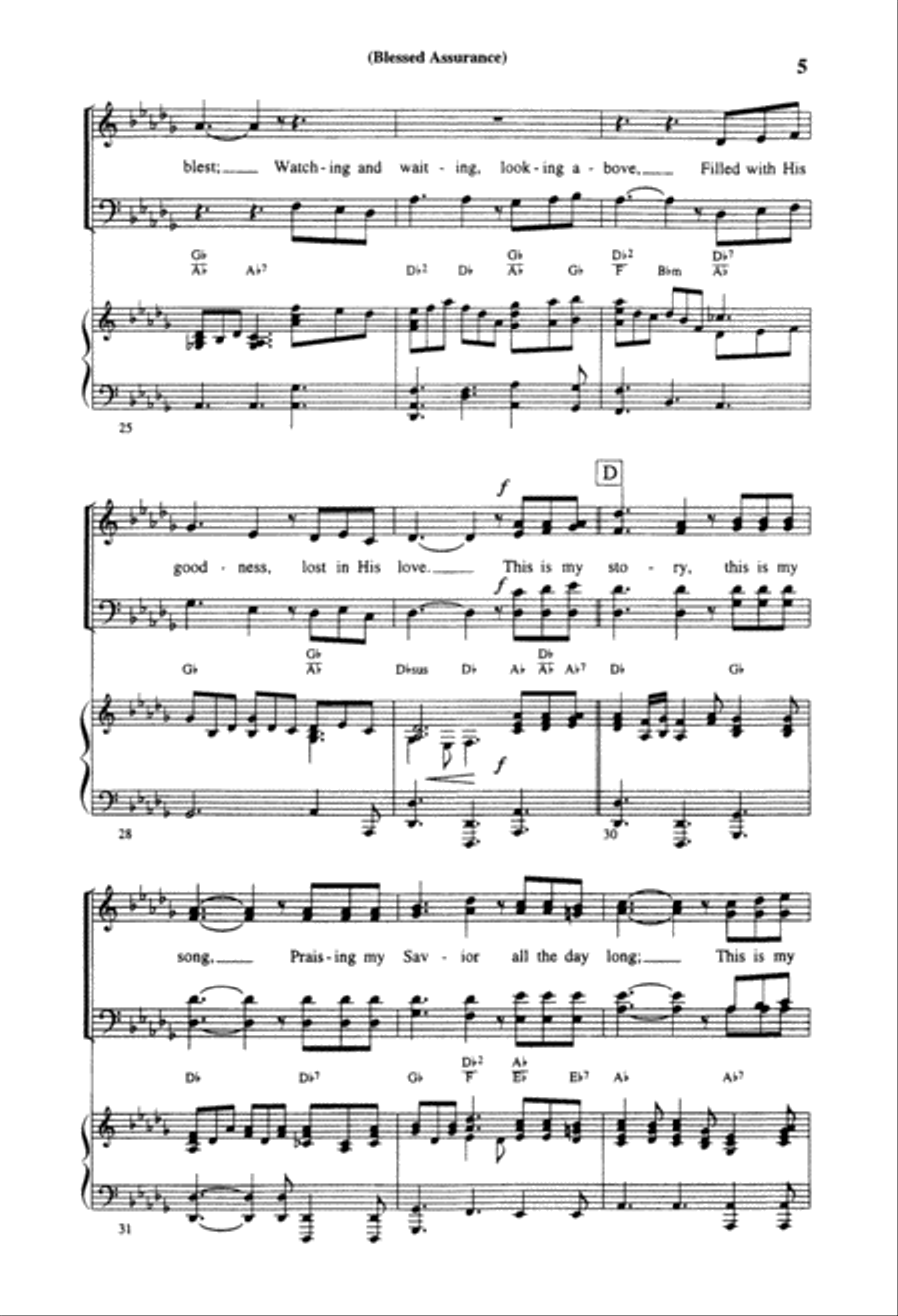 Blessed Assurance Blessed Assurance 4-Part scores gallery preview page 6