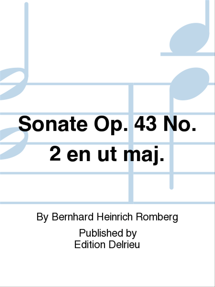Sonate Op. 43 No. 2 en Ut maj. Piano Accompaniment scores gallery preview page 1