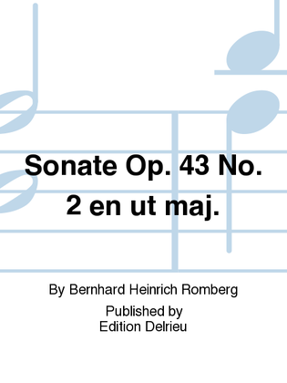 Book cover for Sonate Op. 43 No. 2 en Ut maj.
