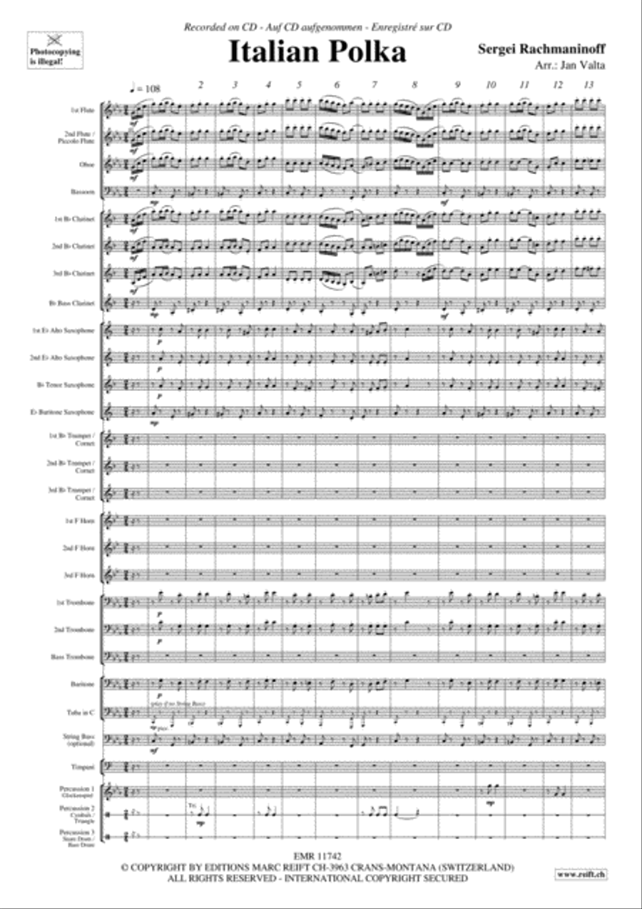 Italian Polka Concert Band scores gallery preview page 4