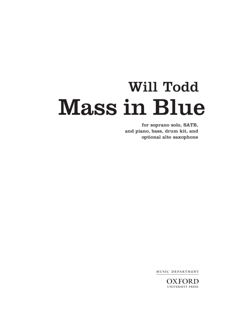 Book cover for Mass in Blue