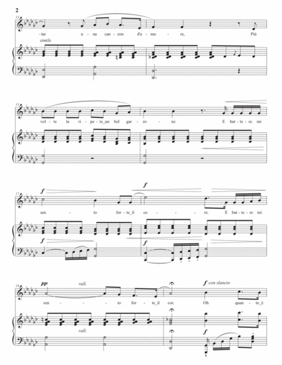 GASTALDON: Musica proibita, Op. 5 (transposed to G-flat major)
