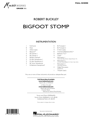 Book cover for Big Foot Stomp - Conductor Score (Full Score)