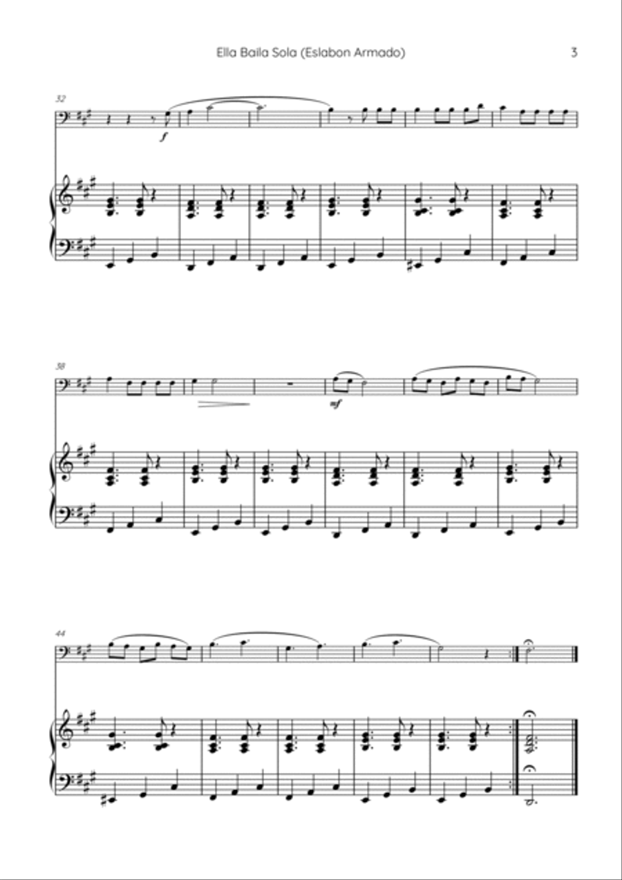 Ella Baila Sola Piano scores gallery preview page 3