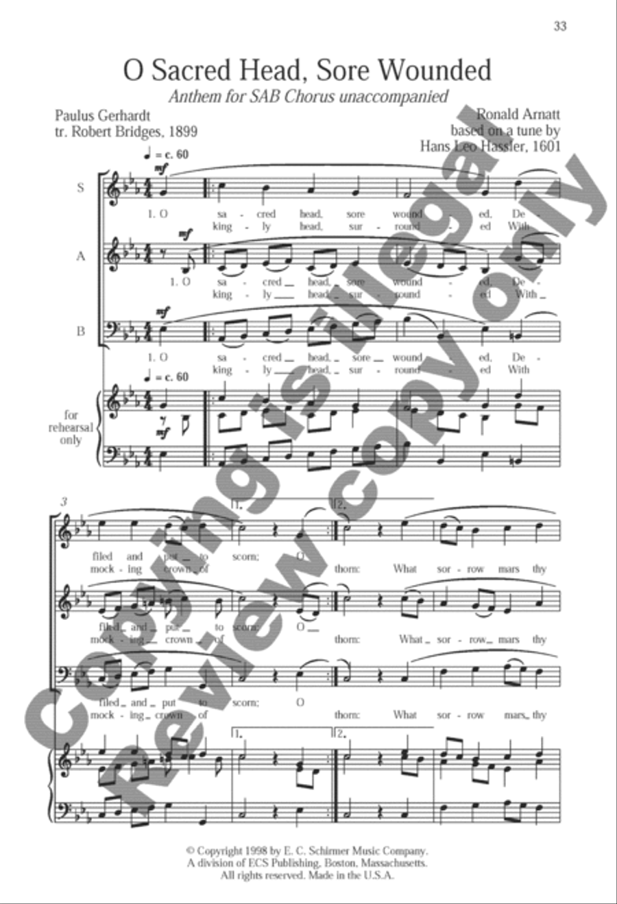 Somerset Anthem Books, Volume VI (Lent & Holy Week) 3-Part scores gallery preview page 11