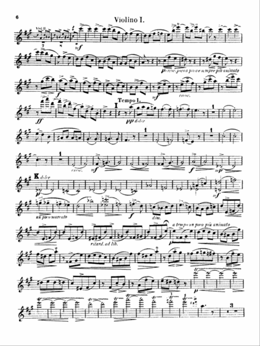 String Quartet No. 1 in A: 1st Violin String Quartet scores gallery preview page 6