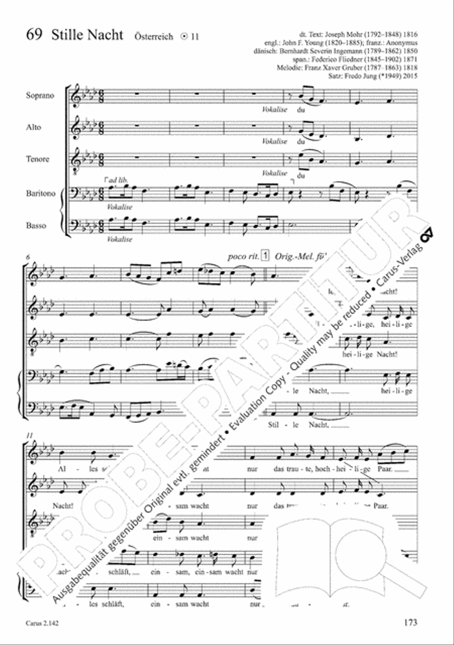 Christmas Carols of the World. Choral collection 4-Part scores gallery preview page 141