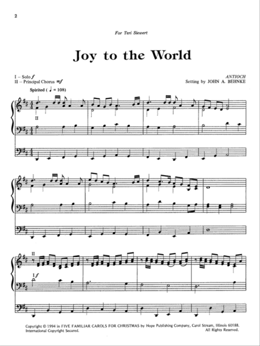 Five Familar Carols for Christmas Organ Solo scores gallery preview page 2