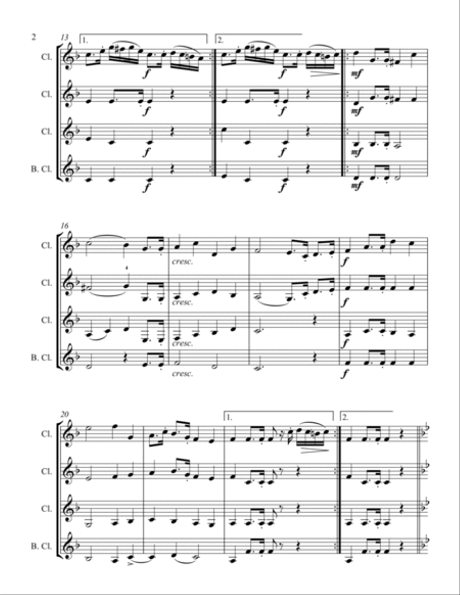 Military March Woodwind Quartet scores gallery preview page 2