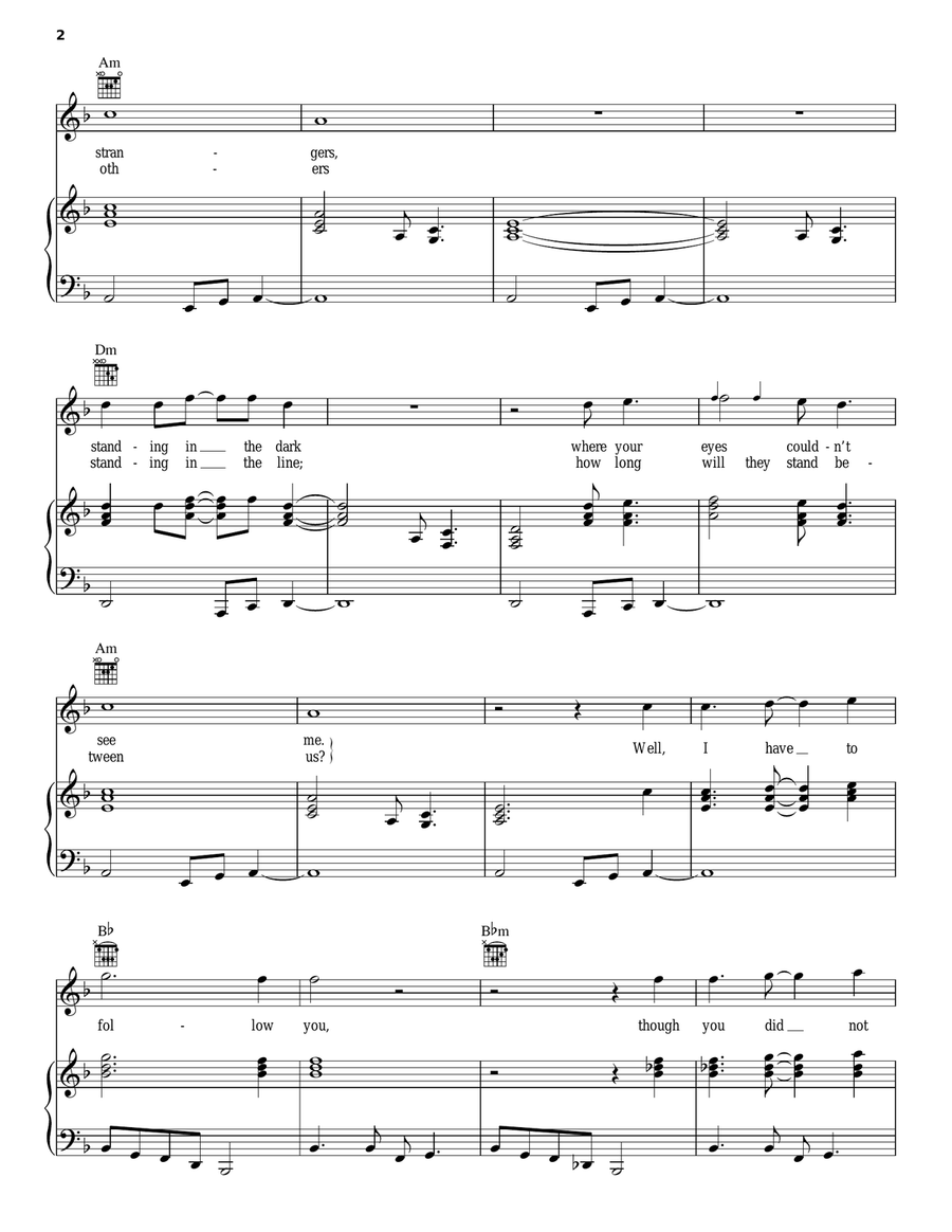 Nights On Broadway Piano, Vocal, Guitar scores gallery preview page 2