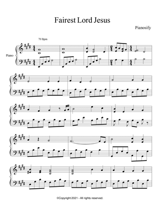 PIANO - Fairest Lord Jesus (Piano Hymns Sheet Music PDF)