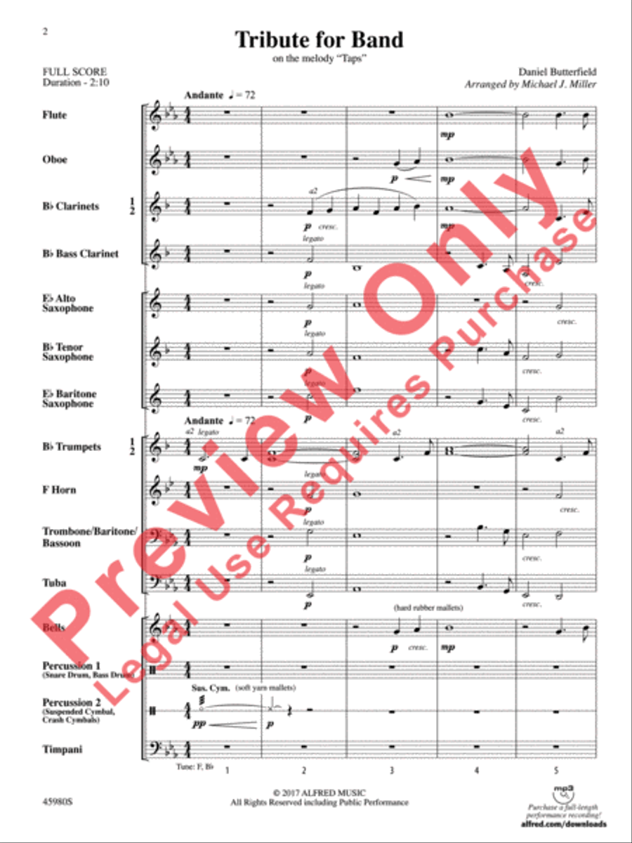 Tribute for Band Concert Band scores gallery preview page 3