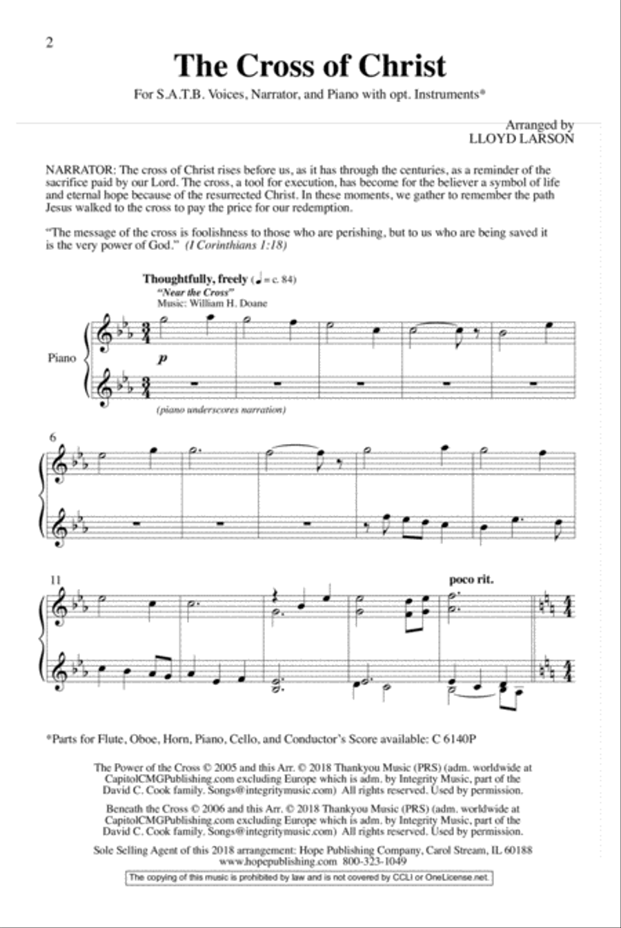 The Cross of Christ: A Holy Week Experience 4-Part scores gallery preview page 2