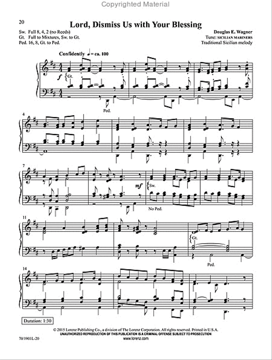 Two Minutes or Less, Volume 2 Organ Solo scores gallery preview page 11