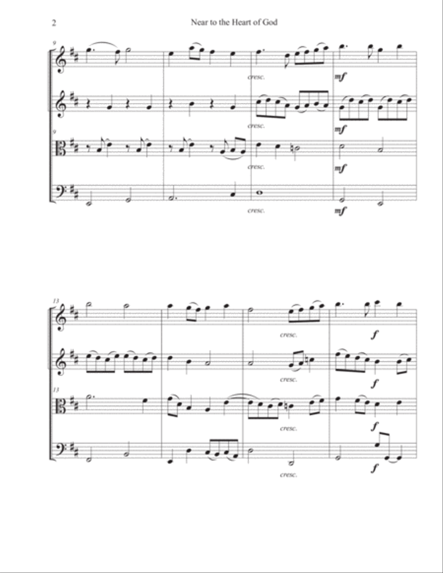 Near to the Heart of God Near to the Heart of God String Quartet scores gallery preview page 2