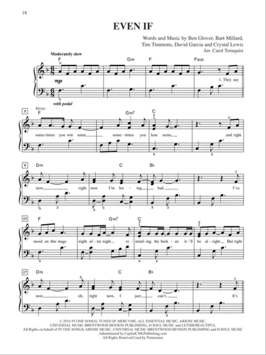 2017 Greatest Christian Hits Easy Piano scores gallery preview page 5