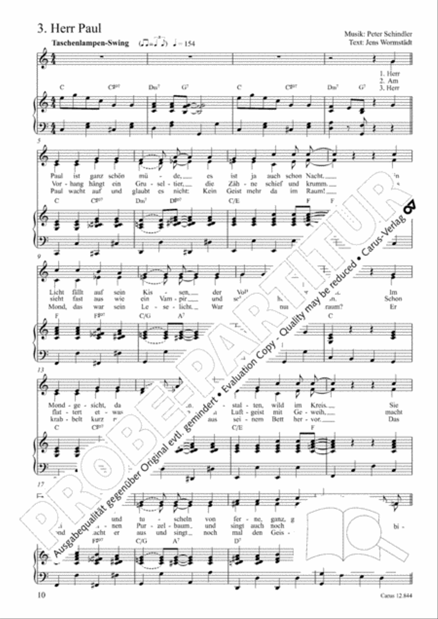 Gruselmonsterzaubersongs. Heft II Children's Choir scores gallery preview page 11