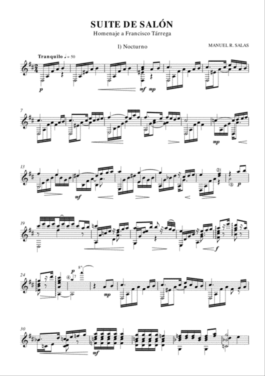 Suite de Salón Suite de Salón Classical Guitar scores gallery preview page 4
