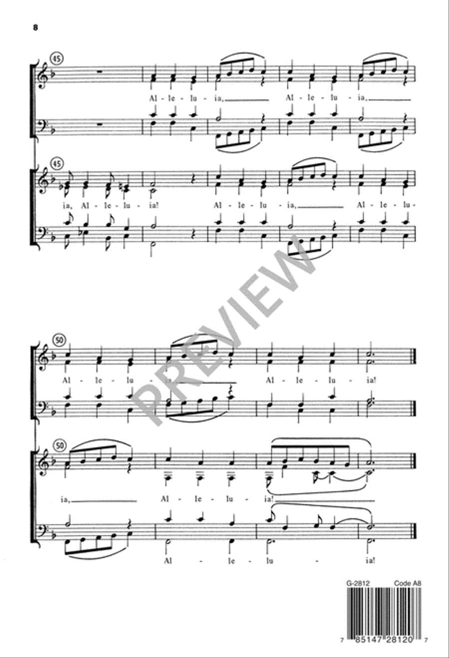 Alleluia! In Your Resurrection 4-Part scores gallery preview page 9