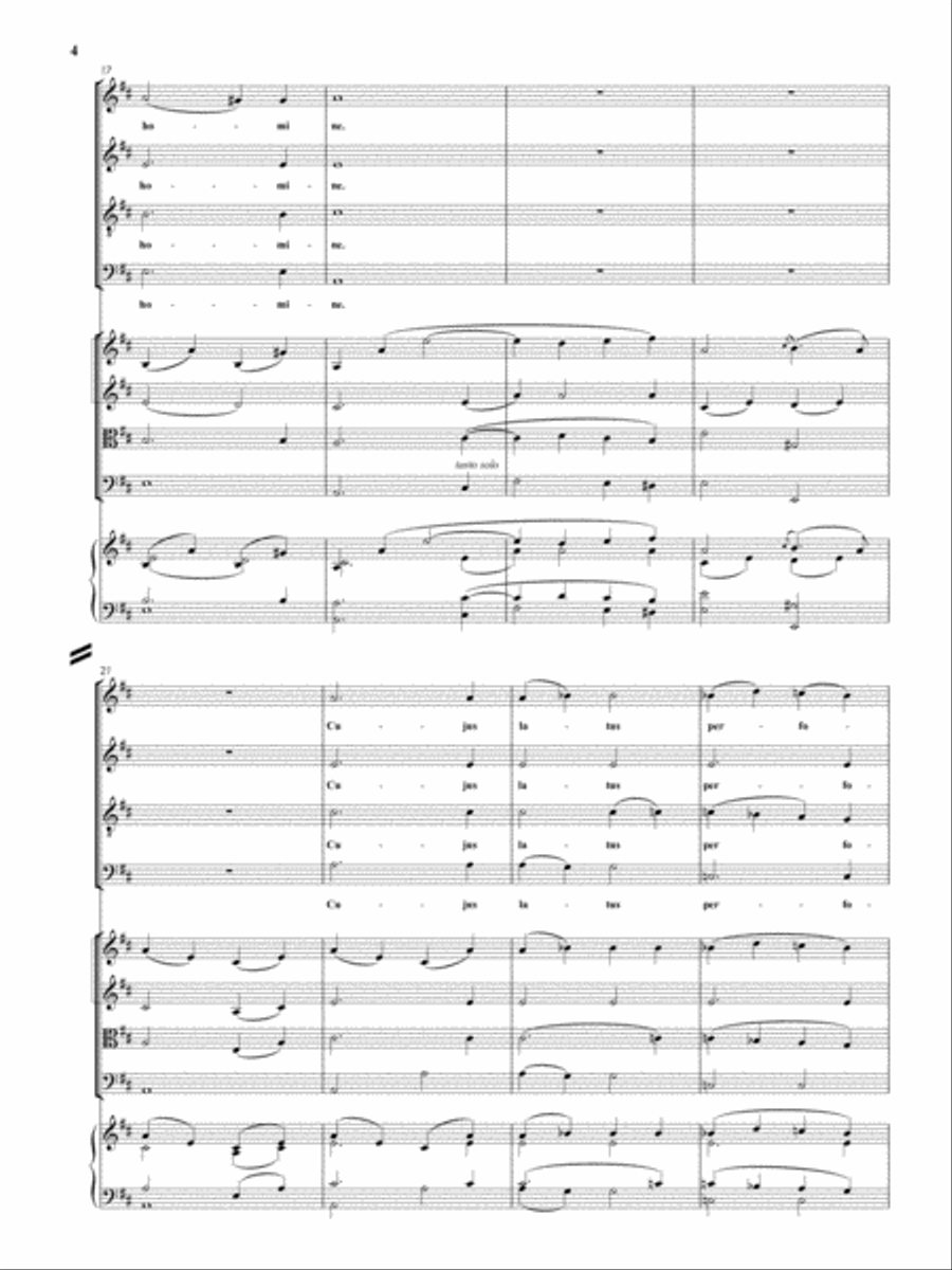 Ave Verum Corpus for Choir SATB, String Orchestra and Organ 4-Part scores gallery preview page 5