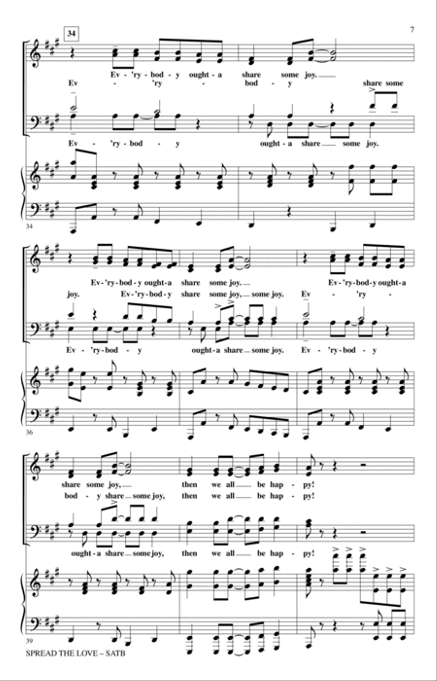 Spread The Love 4-Part scores gallery preview page 5